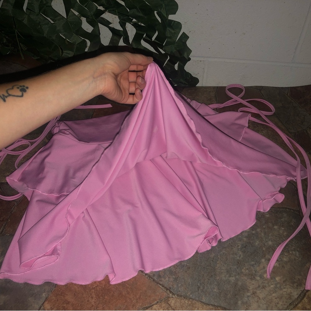 Pink Ruffled Mini Skirt - Picture 2 of 3